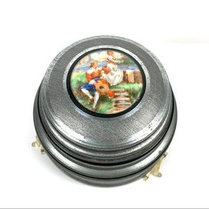 Thorens music box trinket box powder holder